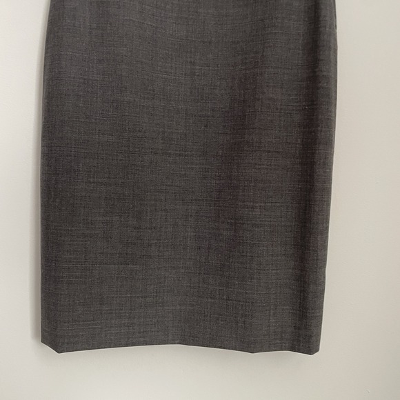 Theory Betty 2B Charcoal Gray Virgin Wool Sheath Dress Career Work Size 6 Lined - Picture 8 of 15
